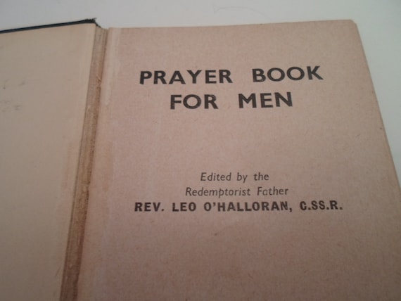 Vintage Post WWII Printed in Ireland 1950's Prayer Book for Men Worker Prayer Family Spiritual Happy Death Catholic Christian Pocket Size