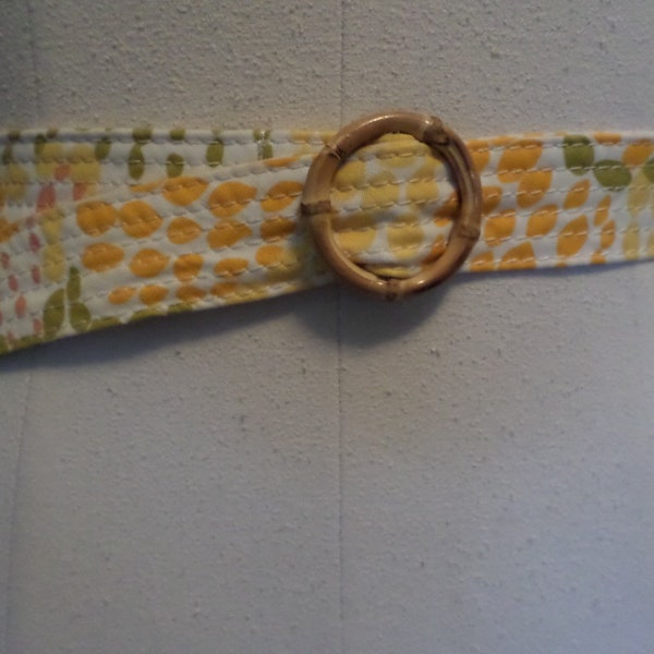 Resale retro 00's J Crew Bamboo buckle cloth belt classic retro prep