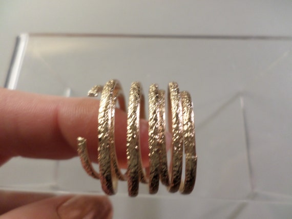Foil gold hand made costume ring 3D multi layer ring size 7 Unique Style