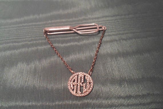 Original Stunning Art Deco Marcasite Sterling Silver Tie Bar Use or Repurpose for Scarf Etc. Marked CMW Sterling on circle & sterling bar