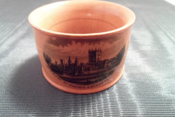 Antique Vintage Souvenir of Saint Davids Cathedral in Wales England Bent Wood Napkin Ring Cottage Chic Table Ready