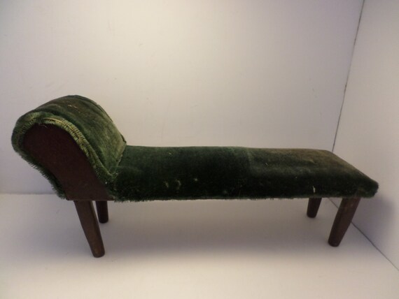 Antique Art Deco 11" chase lounge for doll or Salesman sample maybe