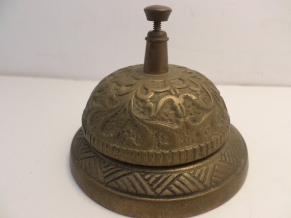 Vintage 40's desk bell heavy b rass general store