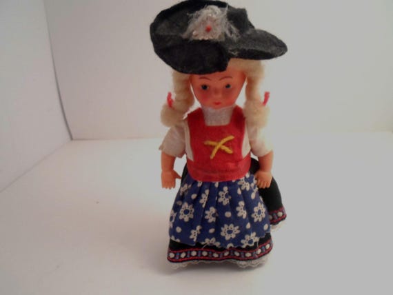 Vintage Tyrolian Ethnic Doll Adorable Costume 1960's Austria Germany 6"