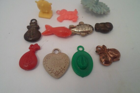 Vintage Gumball Crackerjack Charms: 50s Collectible Memorabilia