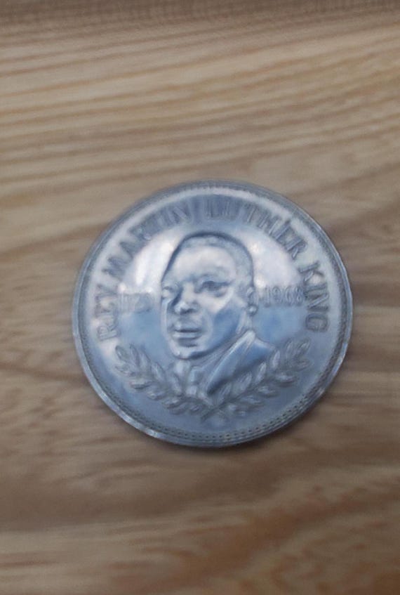 Vintage Dr Martin Luther King Jr 1929-1968 Commemorative Token MLK Asanation