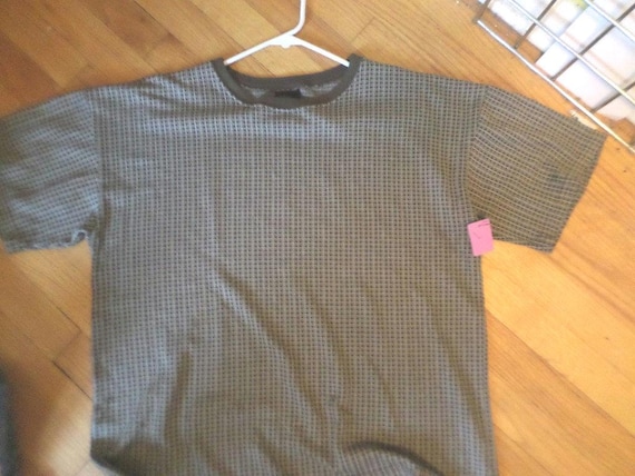 Vintage 90's Bugle Boy shirt retro 60s vibes brown grey M/L