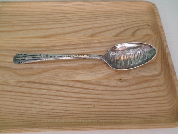 vintage 30's deco Golden Gate International Exposition souvenir spoon court of pacifica