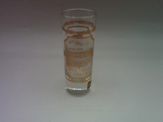 Vintage Culver Glass 22k Gold Alaska Souvenir Shot Glass