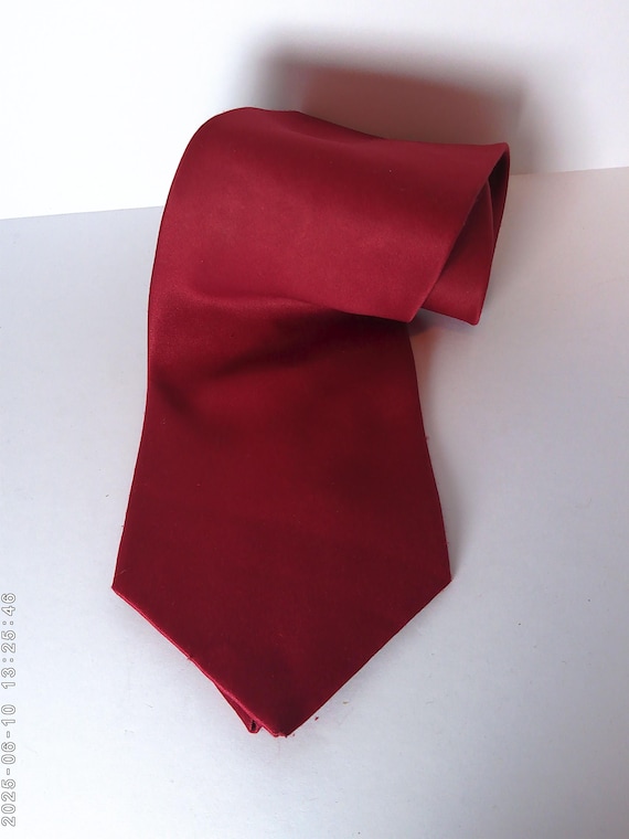 Vintage Pierre Balmain Paris deep red necktie