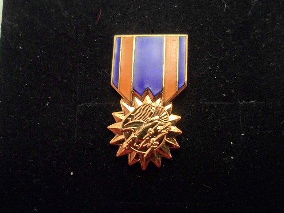 Vintage Vietnam War Brass Hat or Lapel Medal Mini Award Military