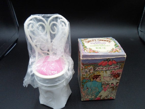 Vintage Avon Sweet Shoppe Pin Cushion Chair Jar and Box 1970's Adorable