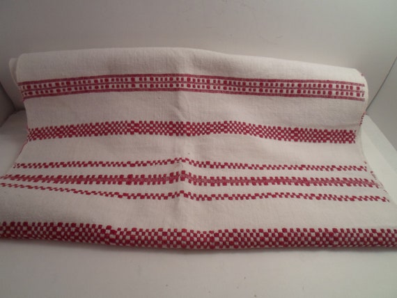Antique Art Deco Original Eastern European Bohemian Hand Made Checkerboard Table Runner Farm to City Table Scape Chic