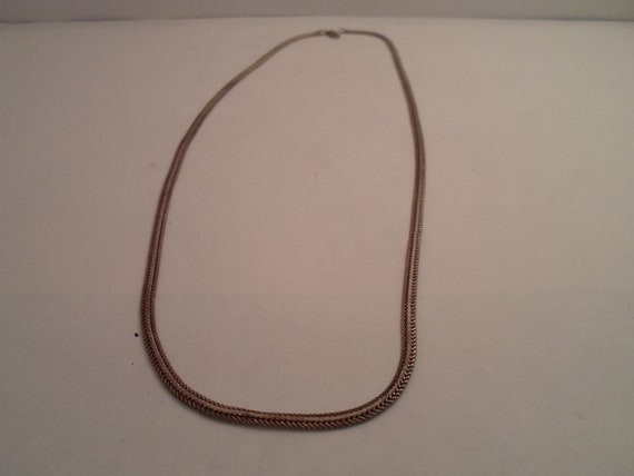 Vintage Serpentine Sterling Silver Snake Chain 24" Coils like a Serpent Durable Strong Unisex Necklace