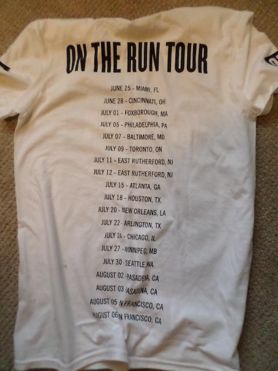 Beyonce' Jay Z on the Run Concert T Shirt Size Small - Etsy