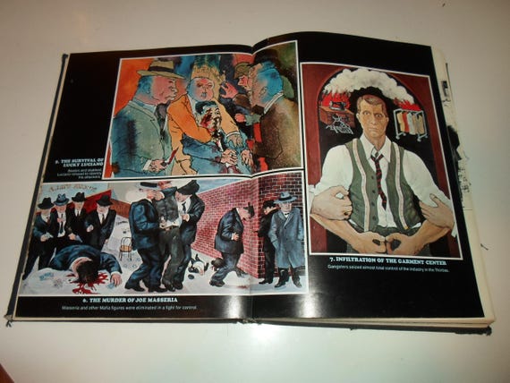 Vintage 1974 Playboy's Organized Crime Illustrated History Book Hard Cover