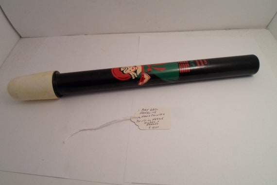 Antique Art Deco Original Hand Painted Bakelite Knitting Needle Holder Case and 3 Needles Hard to Find Item So Adorable