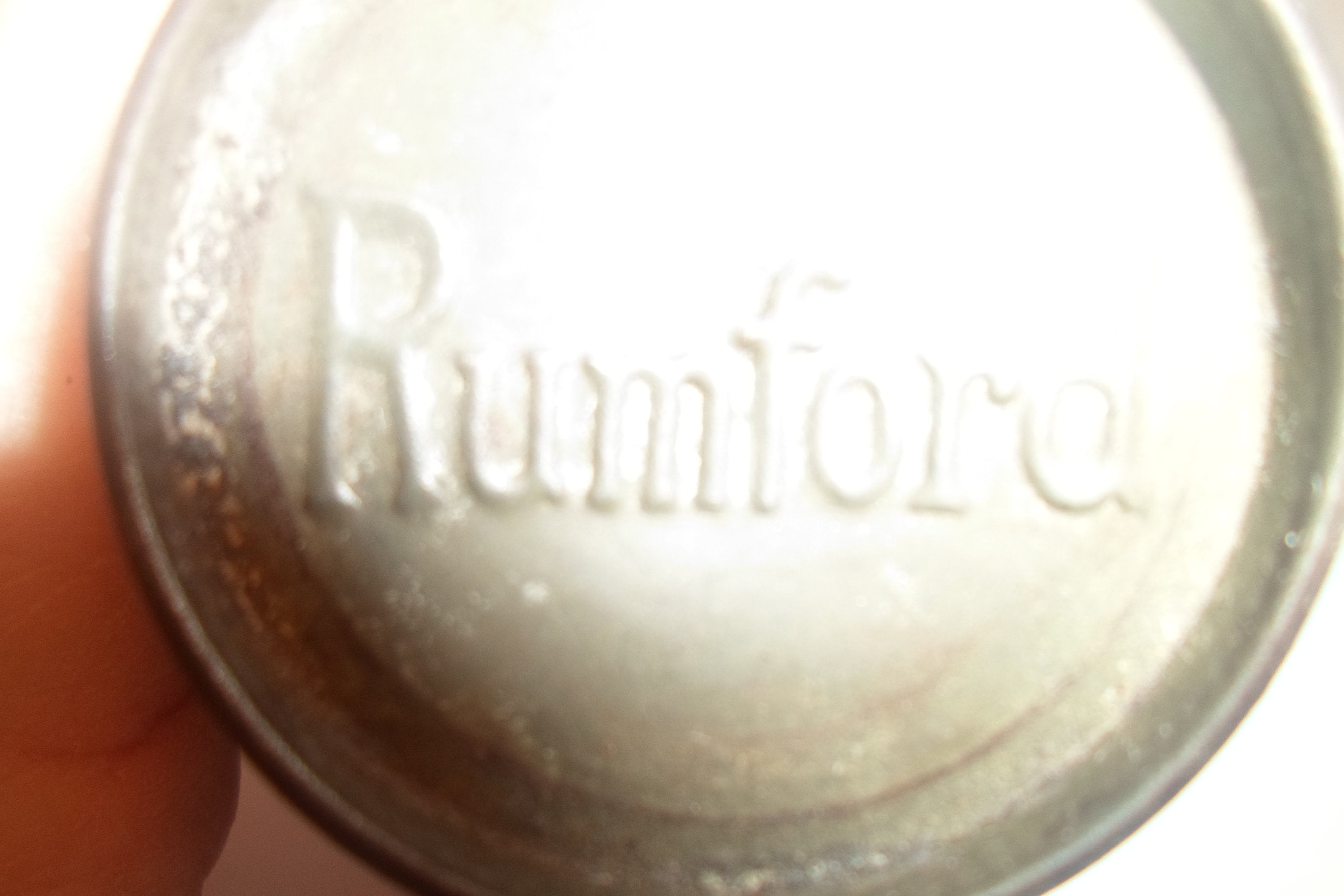 Antique Tin Rumford Baking powder Advertising Biscuit Cutter Victorian