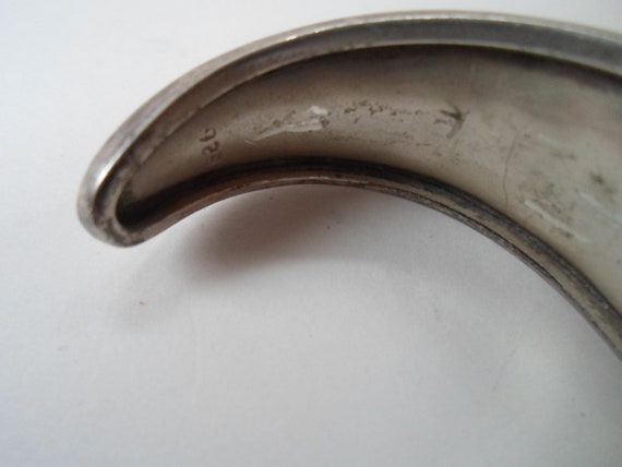 Vintage Mid Century Sterling Silver Cuff Bracelet… - image 6