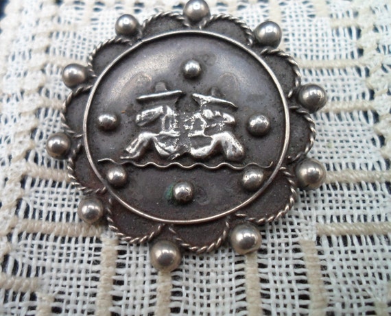 Vintage Sterling Silver Hombre Siesta Pin Brooch … - image 4