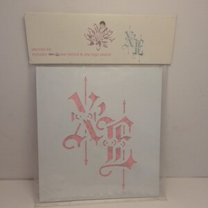 Vintage 90&#39;s X-Girl X-Elle Kim Gordon Era stencil for t-shirts etc lotus flower logo