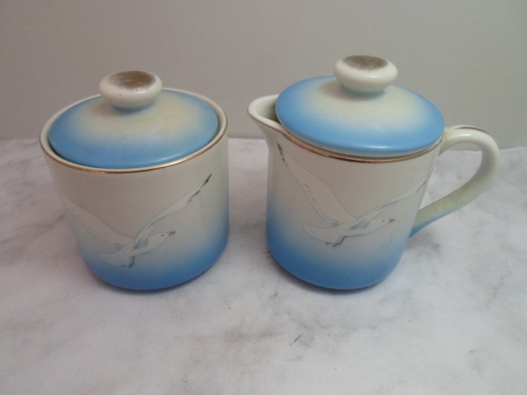 Vintage Seagulls Creamer and Sugar Hayes Specialty Shop Saginaw Michigan 1950's Etsy