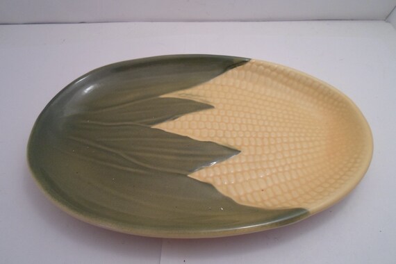 Vintage Antique Shawnee Corn King #68 Plate 9.75" Adorable Shape Farm to Table Gather Cottage Farmhouse Chic