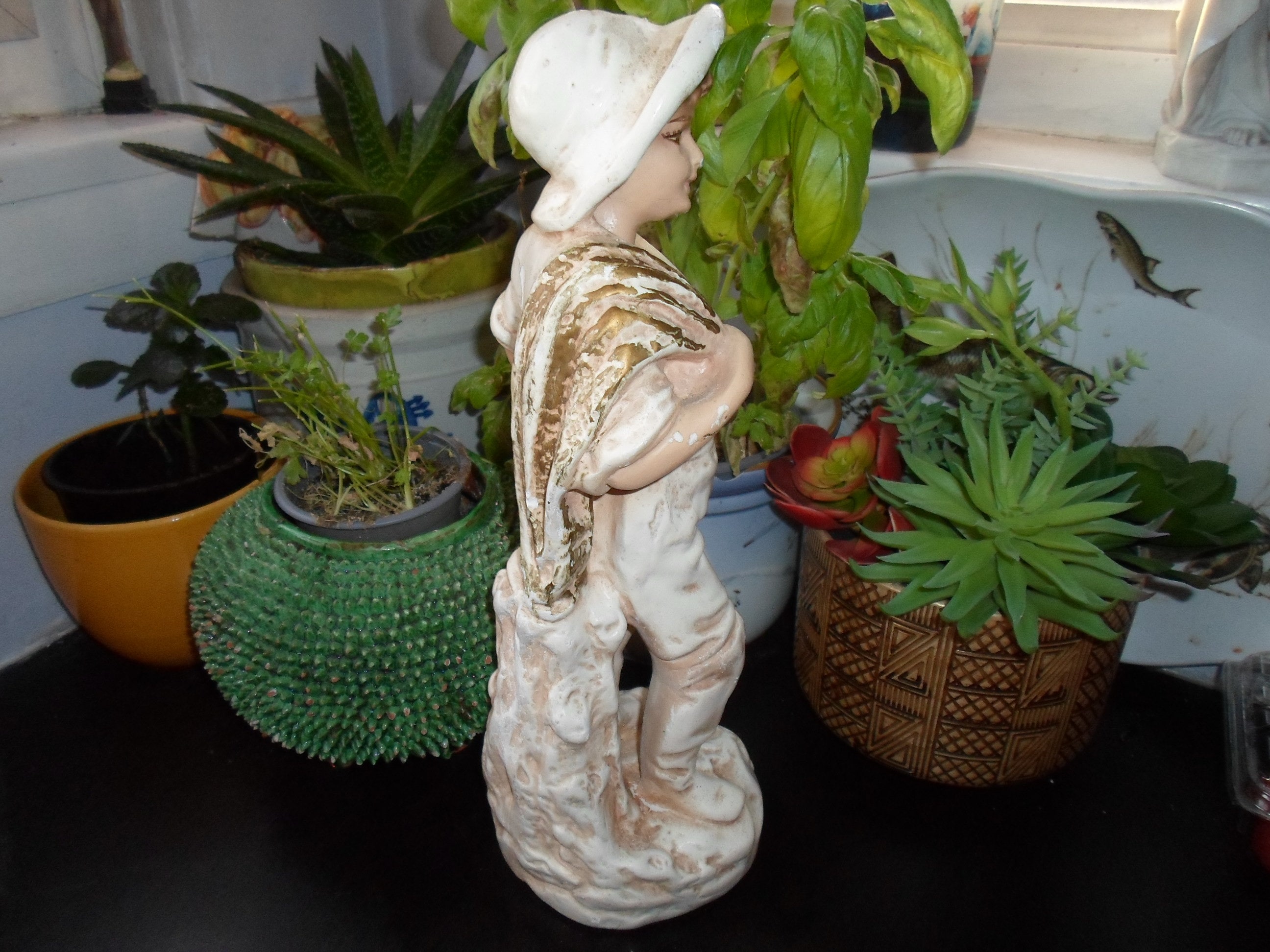 ビィンテージ　サーフボーイ　サーフガール　陶器 Chalkware Sailor Boy - Etsy