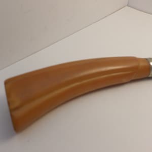Vintage Bakelite handle butterscotch bread knife Westall Richardson England greel key design
