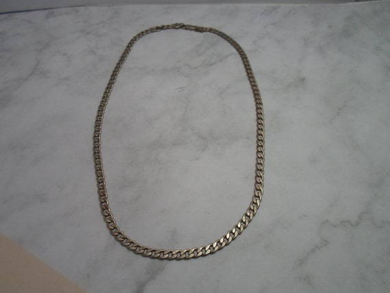 Vintage 1980's Silver tone Chain Necklace 20" Uni… - image 4