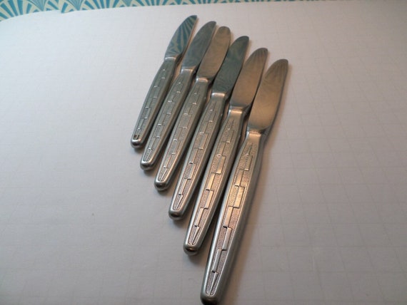 RARE vintage Mid-Century Modern Ronosil Germany knives Marshall Field's & Co 60's