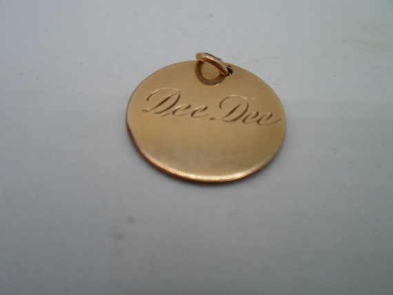 Vintage Gold-Filled Charm DEE-DEE dated 12-2-60 Nice Condition Cute! 1950's quality