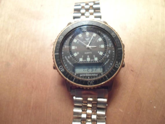 Waltham Vintage Men's Wristwatch working Handsome Unisex Adjustable