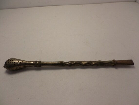 Vintage Bombilla Yerba Mate straw unique item Argentina