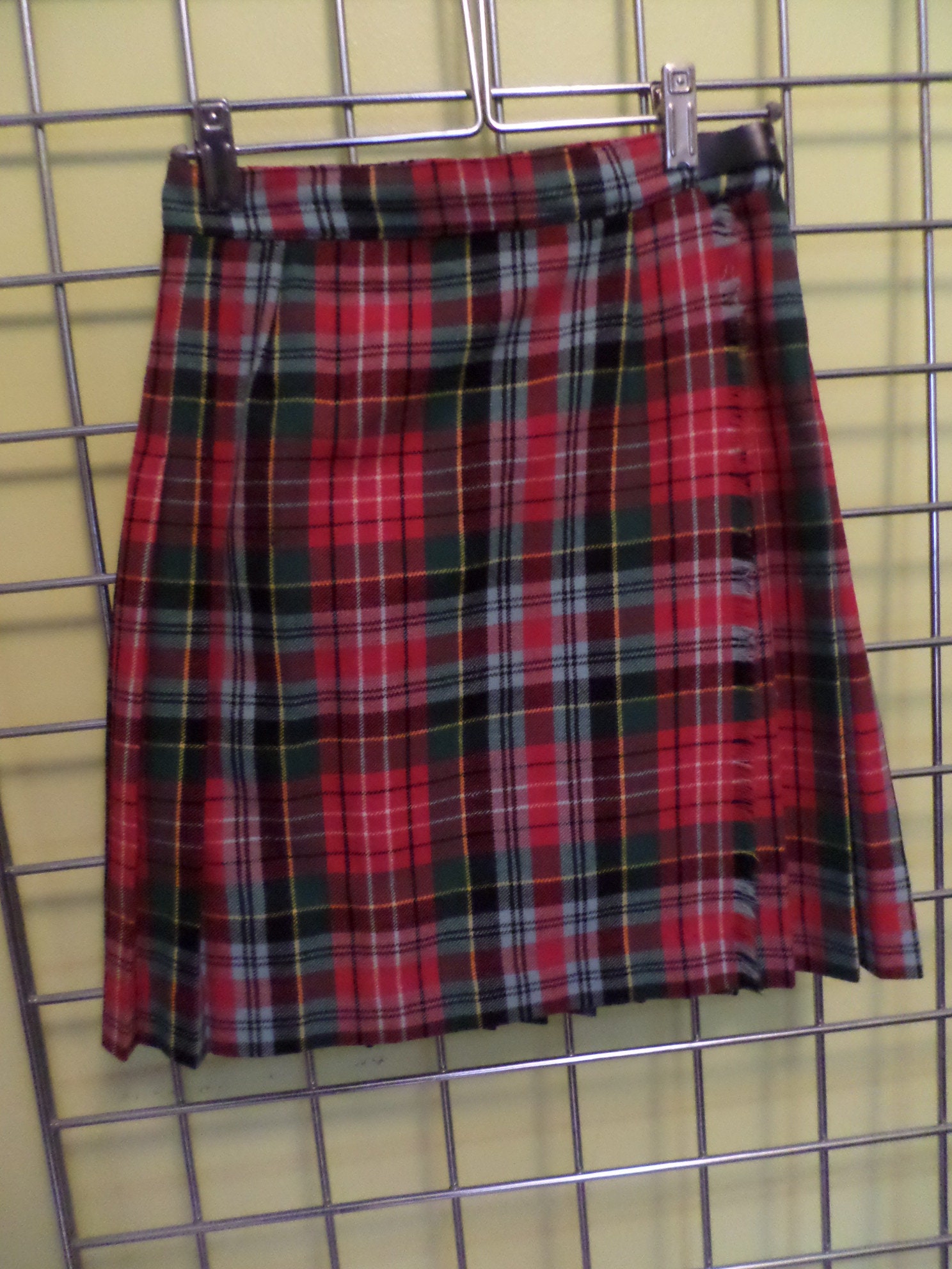 Vintage 50's NWT Bonwit Teller childs 10 kilt plaid made in England