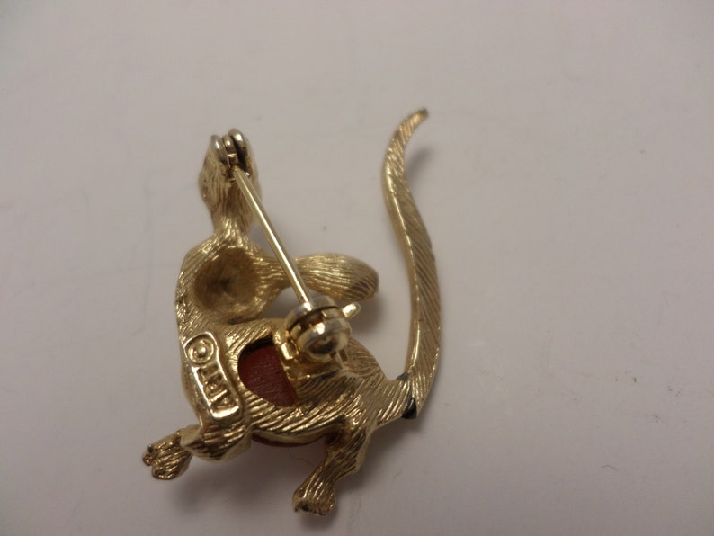 Vintage Small Pin Mouse With Stone Belly & Eyes ART Stamp for - Etsy