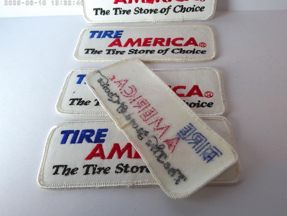 5 new old stock vintage 90's tire America patches Grunge, blue-collar, trucker