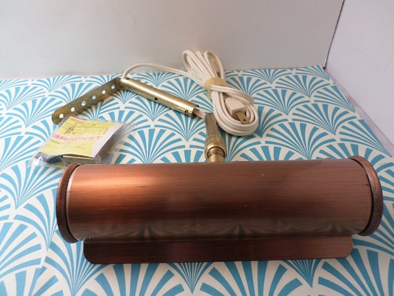 Vintage MCM 1960's art light or desk light brushed copper Hang-O-Light