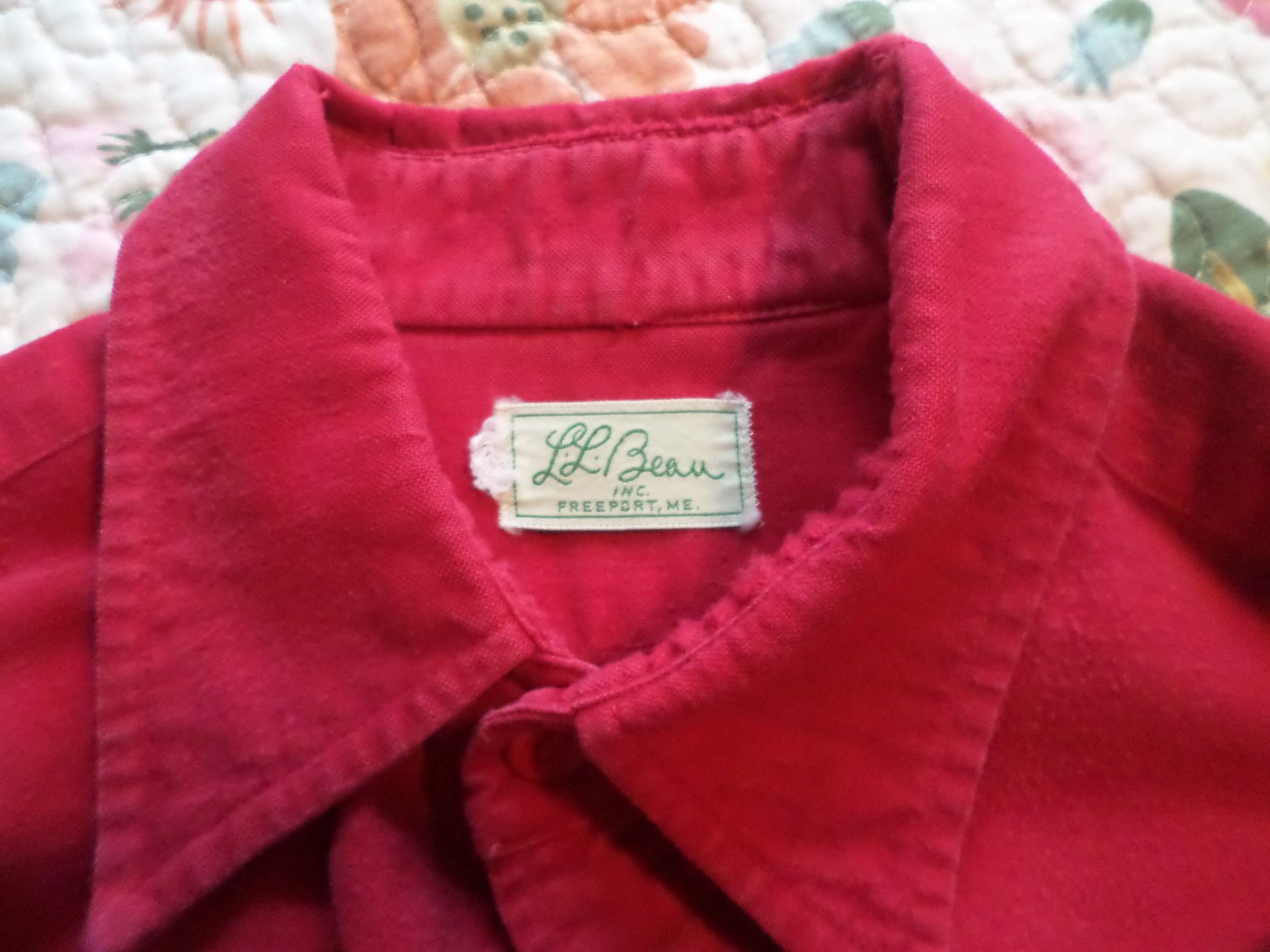 Vintage 60's L.L. Bean Red Flannel for men size L