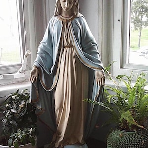 Antique Blessed Virgin Mary Statue - Etsy