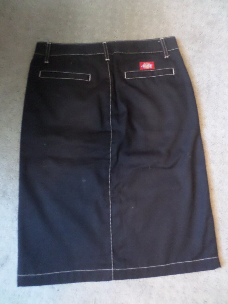 Dickies Made in USA 90/'s black work pant style skirt size 7 super cute rockabilly