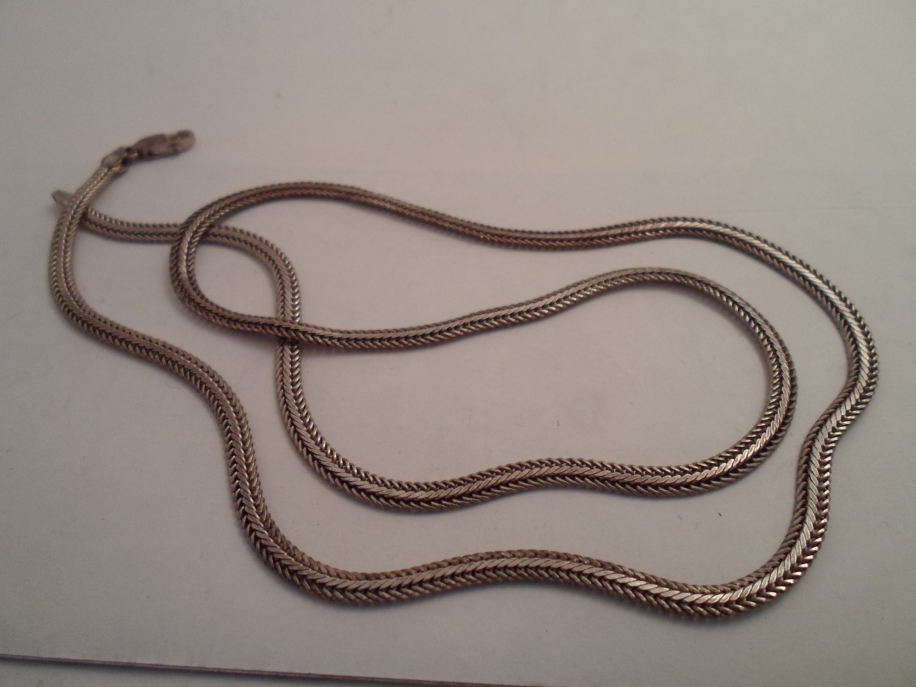 Vintage Serpentine Sterling Silver Snake Chain Coils like a Serpent