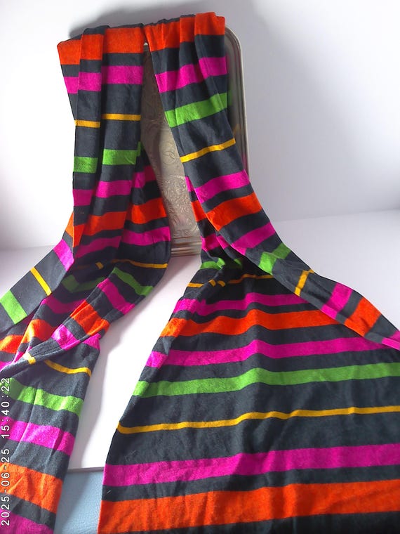 Marc By Marc Jacobs cotton scarf Navy and vibrant pink, orange stripes
