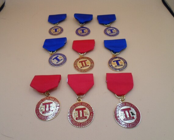 9 Vintage Lot Missouri State High School Activities Associate Medal All for 1 Price 1990's Cool!