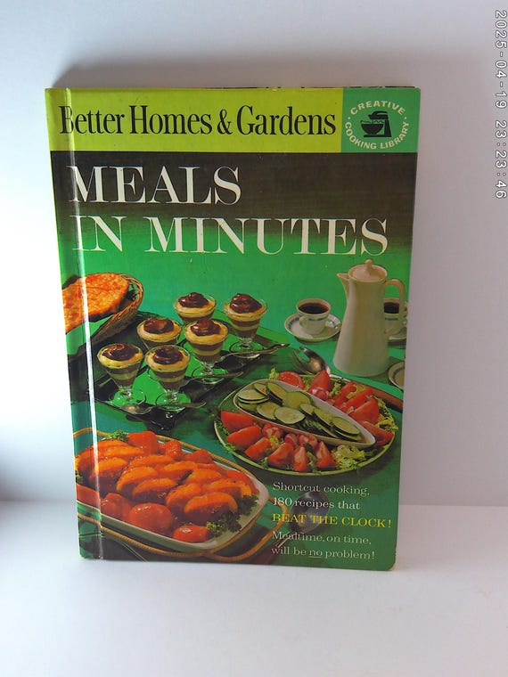 1960's America Better Homes & gardens Meals in Minutes cookbook hardcover