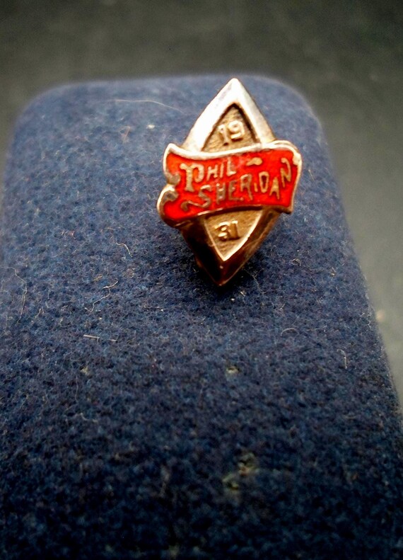 Antique Phil Sheridan Gold Filled Pin pinback USA Army Officer General Impressive