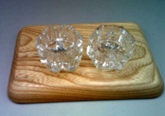 Antique Salt Cellars Salt dips Beautiful Polished Press cut Glass Extra Nice sparkle