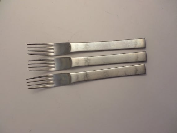 3 MODERNIST mid-Century Modern forks The main course stainless steel
