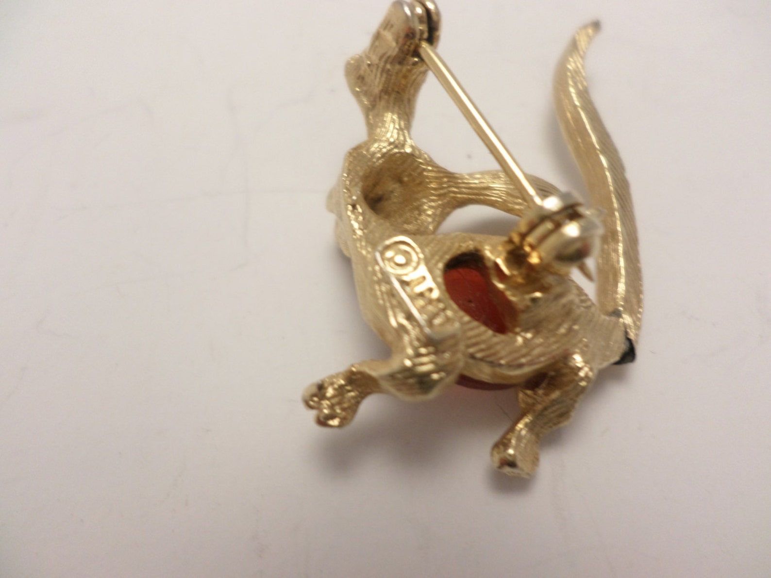 Vintage Small Pin Mouse With Stone Belly & Eyes ART Stamp for | Etsy