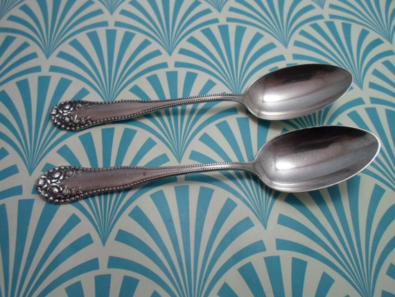 Gorham Sterling Silver Lancaster 2 Five O'Clock Teaspoons LancasterPattern Hallmarked Made for CD Peacock 5.25"